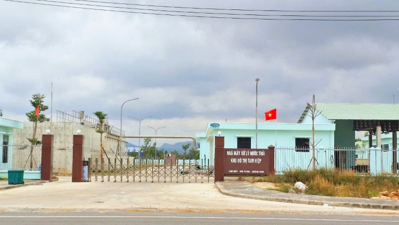 Nha may xu ly nuoc thai Khu do thi Tam Hiep, Da Nang xu ly nuoc thai dat chuan truoc khi xa ra moi truong. Anh: Nguyen Hoang
