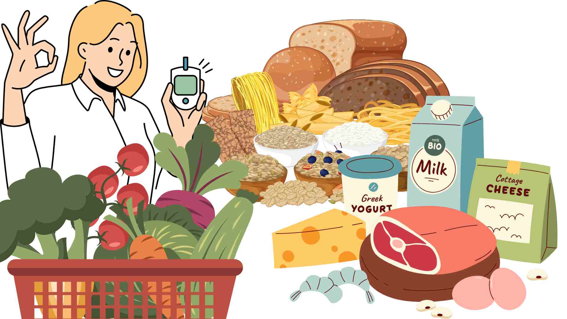 A healthy breakfast will help stabilize blood sugar. Graphics: Ha May