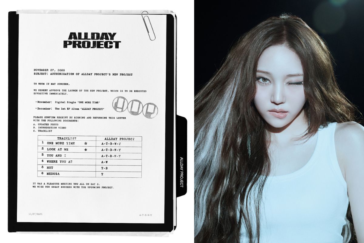 Youngseo khong co bai hat solo hay bai nhom nho trong album moi cua Allday Project. Anh: cat tu video