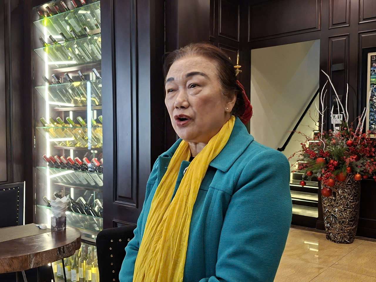 Ba Nguyen Thi Cuc - Chu tich Hoi tu van Thue Viet Nam. Anh: Luc Giang