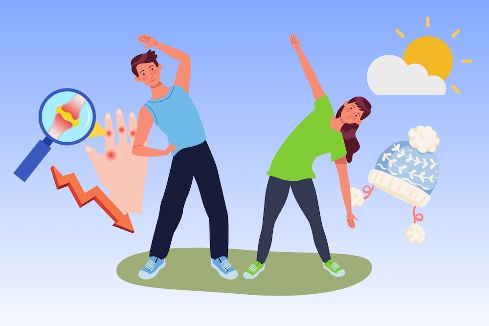 Los ejercicios ligeros ayudan a reducir el riesgo de brotes de gota temprano en la mañana en invierno