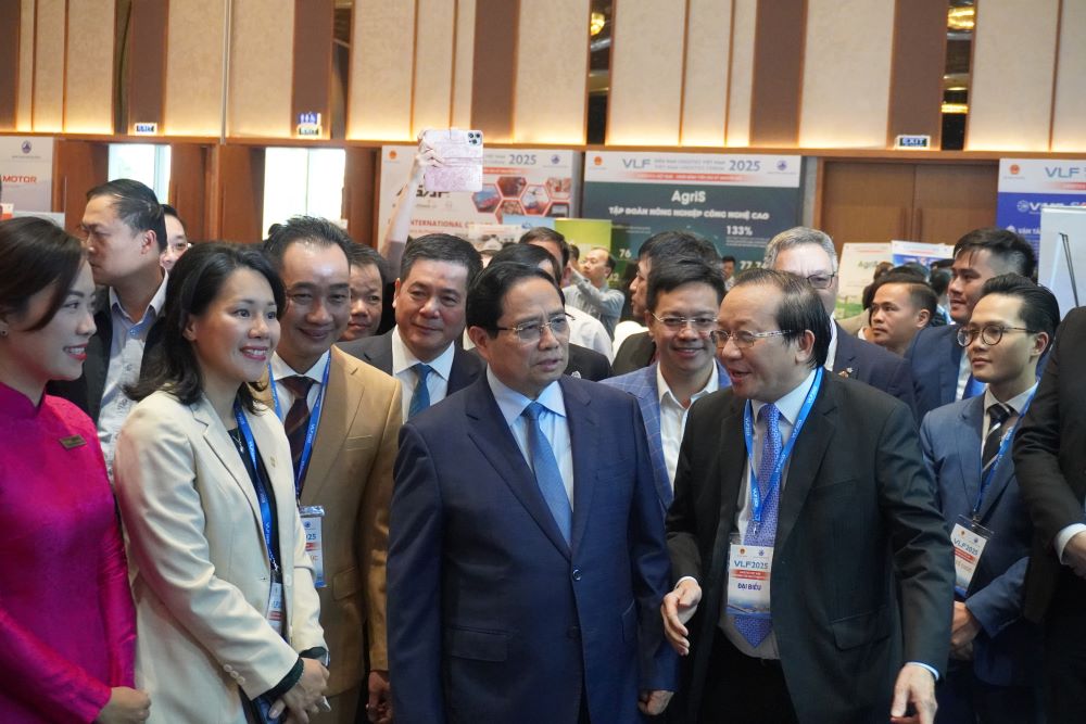 Thu tuong Pham Minh Chinh tham du Dien dan Logistics Viet Nam 2025 tai Da Nang. Anh: Tran Thi