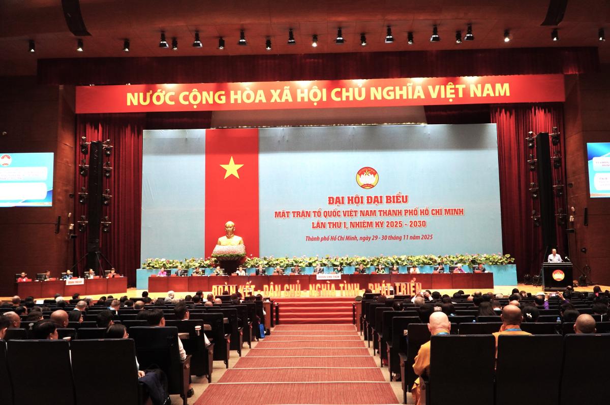 Dai bieu du Dai hoi dai bieu MTTQ Viet Nam TPHCM lan thu I, nhiem ky 2025 - 2030. Anh: Minh Tam