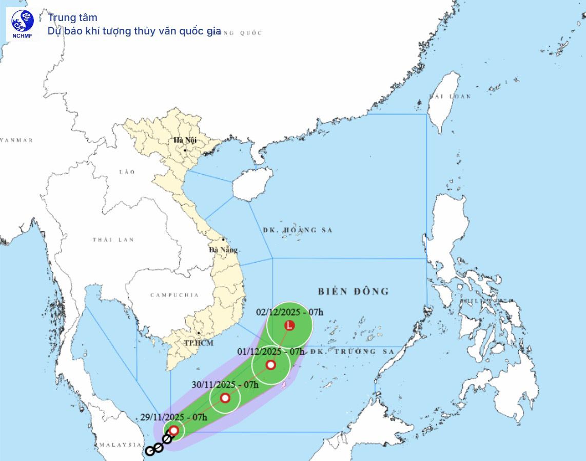 Ap thap nhiet doi cuc hiem vao Bien Dong. Anh: NCHMF