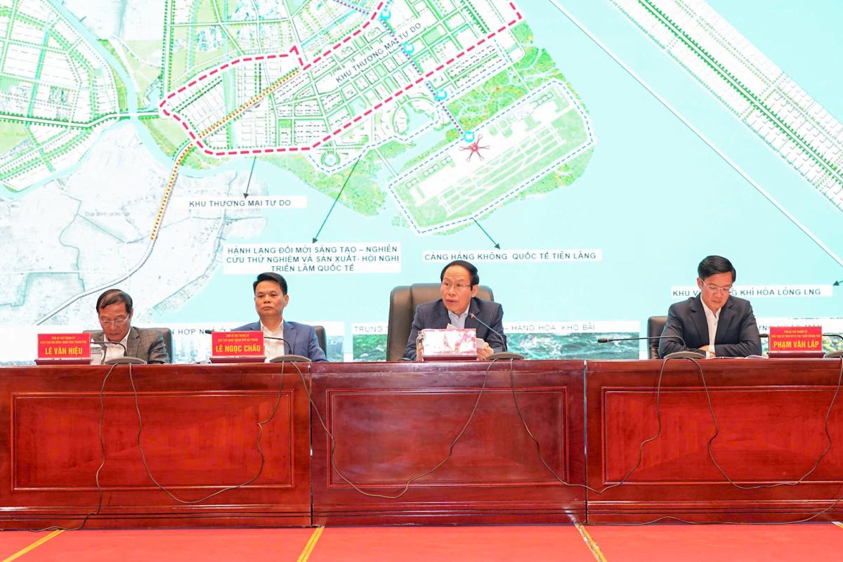 The City Party Committee's Upcoming Affairs Committee has decided to plan a general urban area along the southern border. Photo: Hai Phong Portal