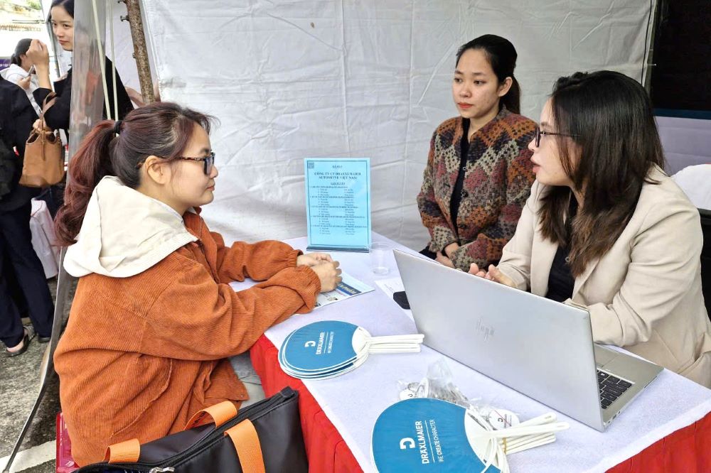 Hon 12.000 co hoi viec lam tai Ngay hoi Viec lam 2025 o Da Nang. Anh: Tran Thi