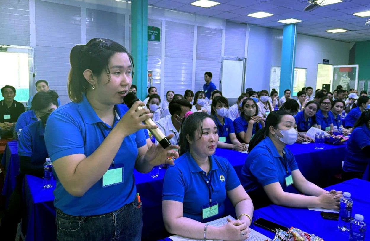 Doan vien tham gia thao luan tai Dai hoi. Anh: Thanh Mai