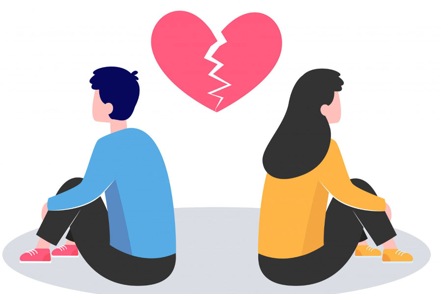 수년간의 결혼 생활 후 결혼이 끝날 때의 심리적 감정적 영향. 그래픽: 티엔 년