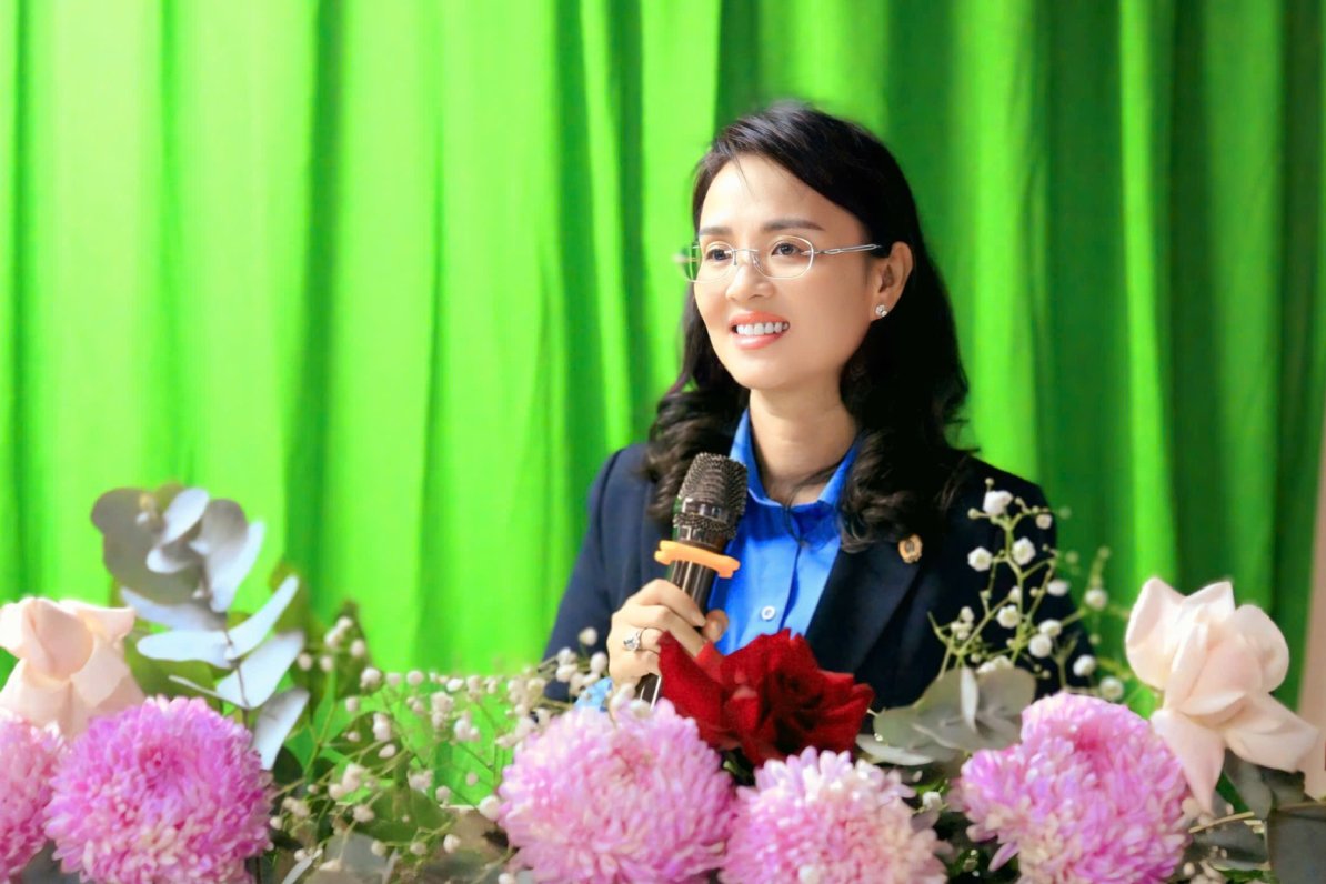 Ba Le Thi Suong Mai - Chu tich LDLD TP Can Tho phat bieu tai dai hoi. Anh: LDLD Can Tho