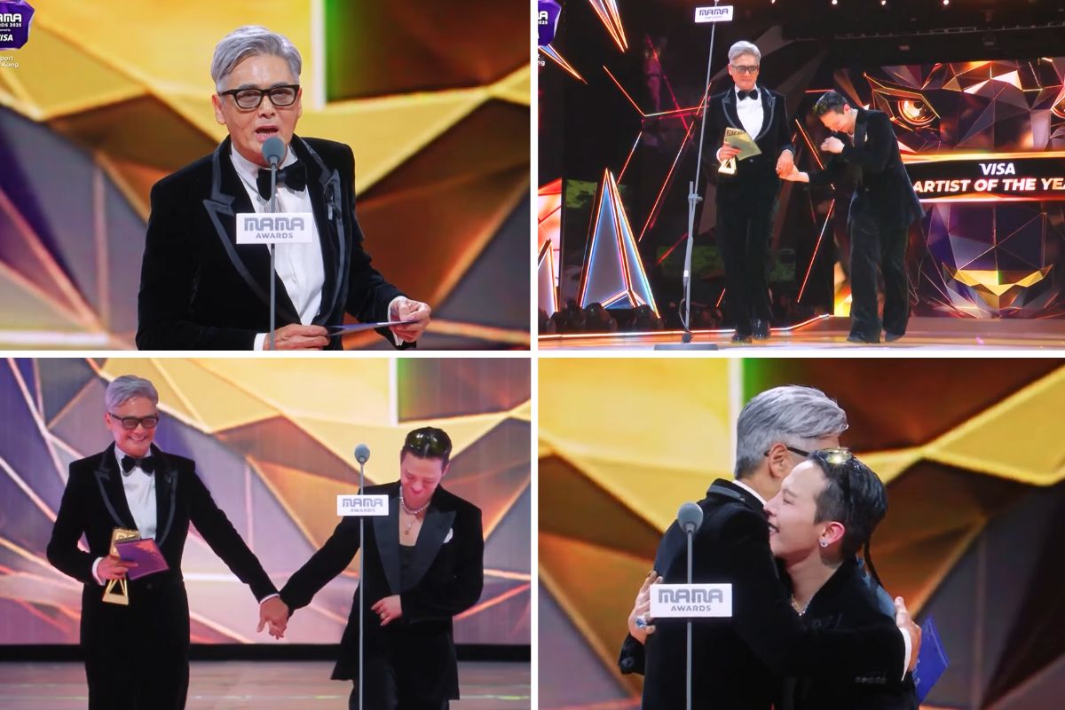 Khoanh khac Chau Nhuan Phat trao giai cho G-Dragon gay bao. Anh: cat tu video