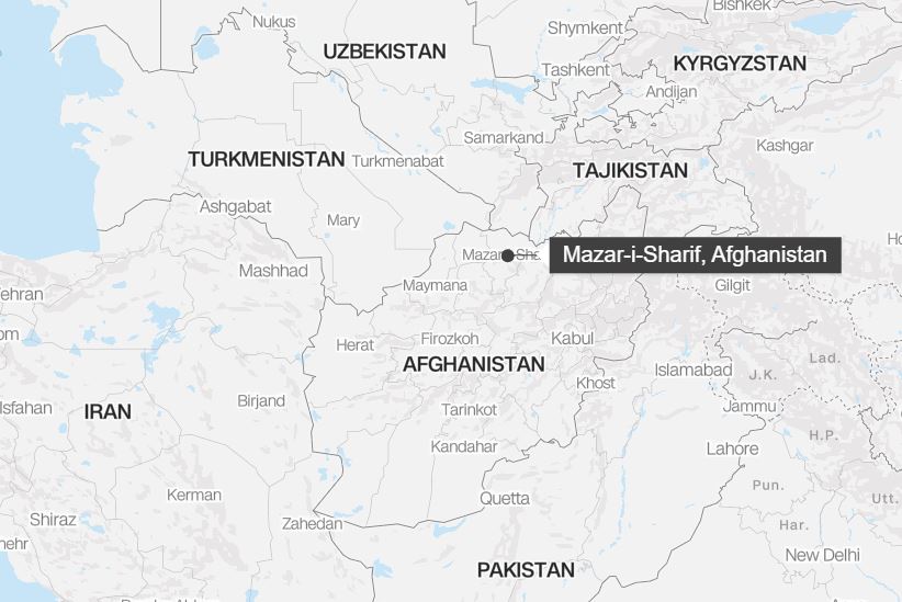 Localisation du tremblement de terre en Afghanistan le matin du 3 novembre 2025. Photo : Mapbox
