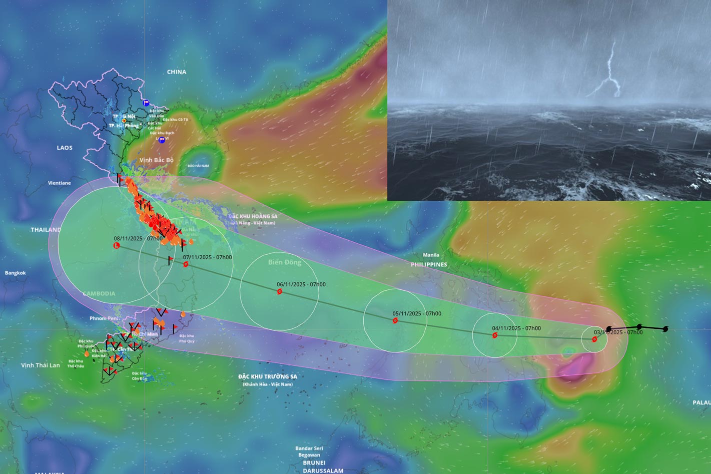 곧 제13호 태풍이 빠르게 이동하고 지속적으로 강화될 것입니다. 최신 경로 예보