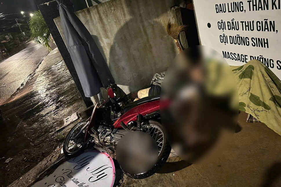 Hiện trường vụ tai nạn khiến thiếu niên 14 tuổi ở Gia Lai tử vong tại chỗ. Ảnh: Công an