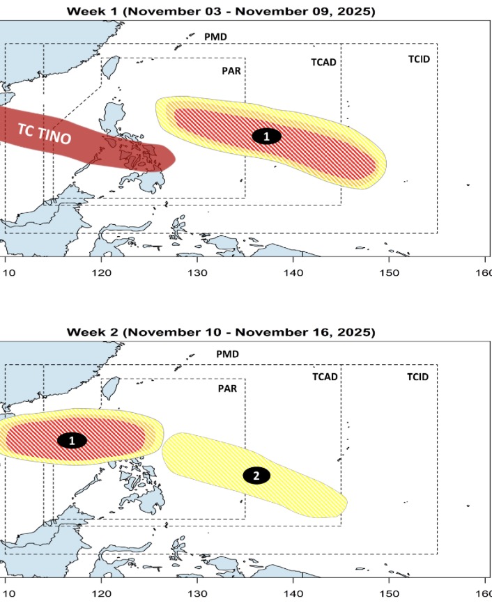 Du bao bao so 14 tren Bien Dong hinh thanh ngay sau bao so 13 Kalmaegi. Anh: PAGASA 