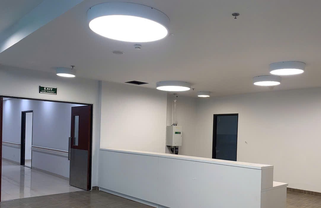 Khu cuc quay tiep don cua Benh vien Bach Mai co so 2 cung da co ban hoan thien. Anh: Nguyen Truong