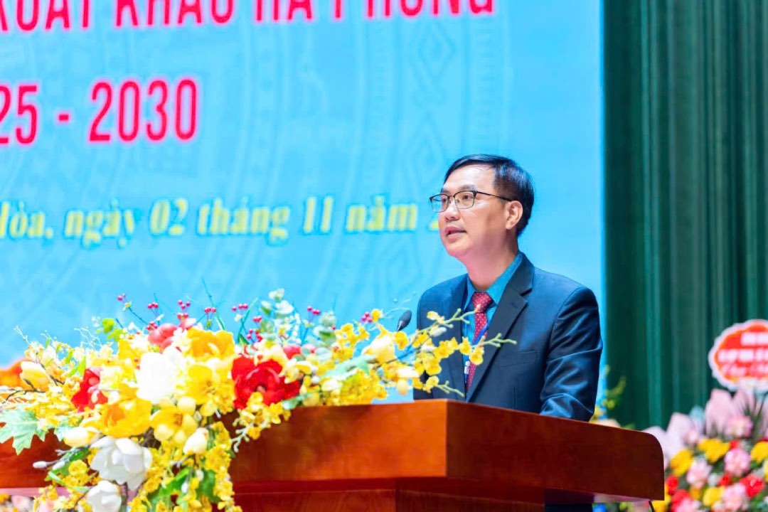 Ong Nguyen Manh Hung - Pho Chu tich LDLD tinh Bac Ninh phat bieu chi dao dai hoi. Anh: Nguyen Huyen