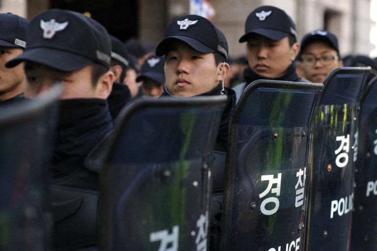 South Korean police. Photo: AFP