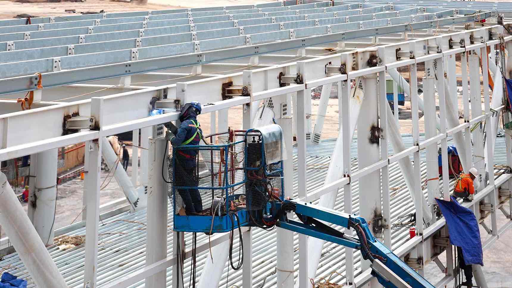 Thi cong tai du an san bay Long Thanh. Anh: HAC