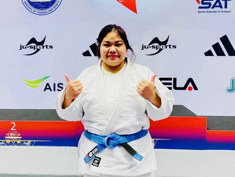 Thanh Truc 선수 베트남 유술 대표팀에 은메달 획득. 사진: Bui Tien