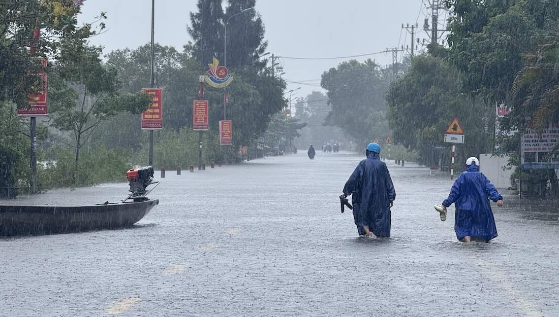 Hinh anh ron lu Quang Tri duoc ghi nhan vao ngay 2.11. Anh: Cong Sang