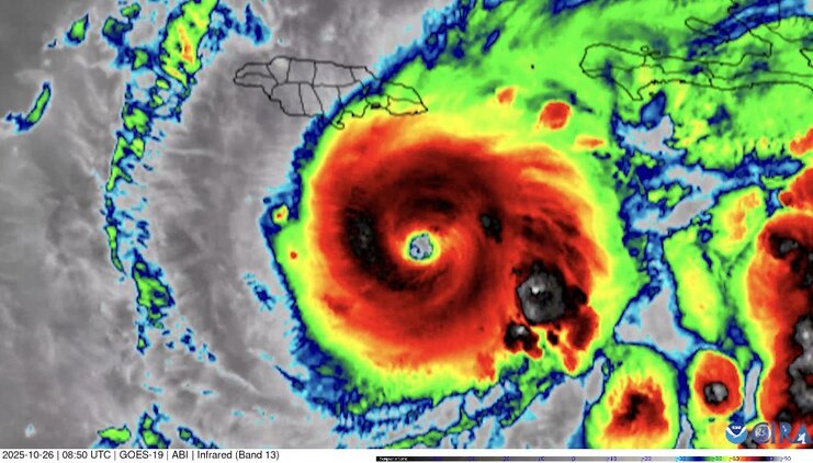 Superstorm Melissa in the 2025 Atlantic hurricane season. Photo: US National Oceanic and Atmospheric Administration (NOAA)