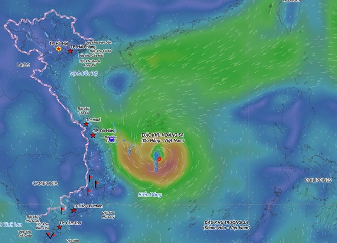 Bão số 15 Koto hướng vào khu vực nào trong 3 ngày tới?