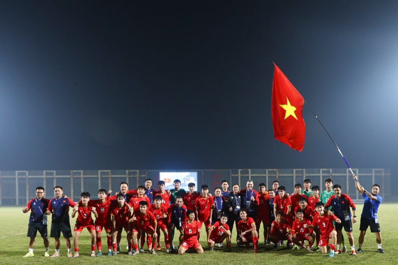 U-17ベトナム代表、AFC U-17選手権2026予選で全勝。写真:ミン・ダン