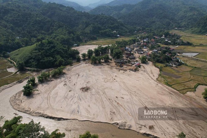 The sand mine on Chan stream in Lao Cai province is about to be auctioned. Illustrative photo: Van Duc