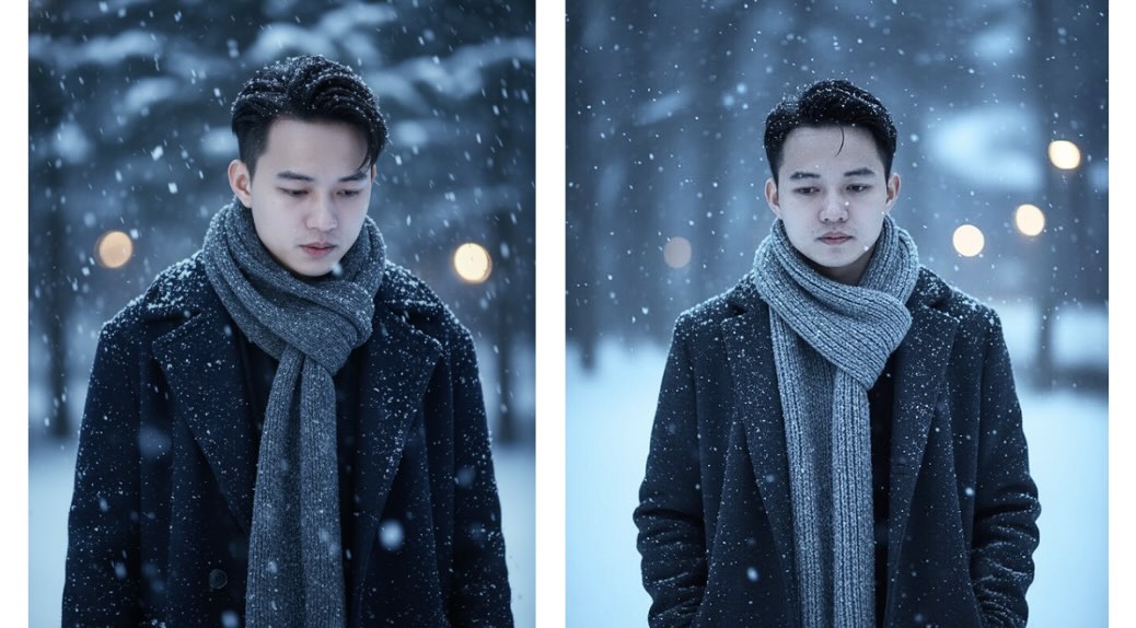 Chi voi vai thao tac don gian la nguoi dung da co the tao ra loat anh “dung giua mua tuyet” chan thuc den bat ngo