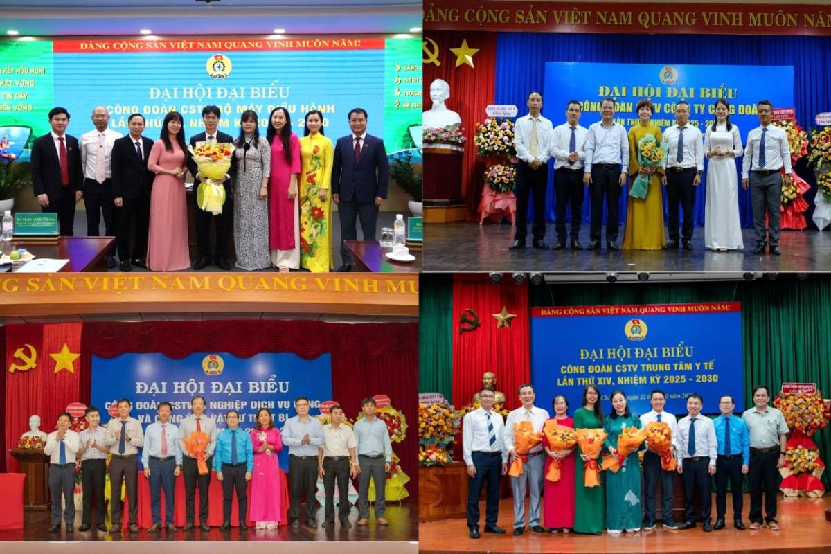 Launching the Executive Committee at the Congress of grassroots trade unions of member units of the Vietnam - Russia Joint Venture Trade Union Vietsovpetro. Photo: VGCL