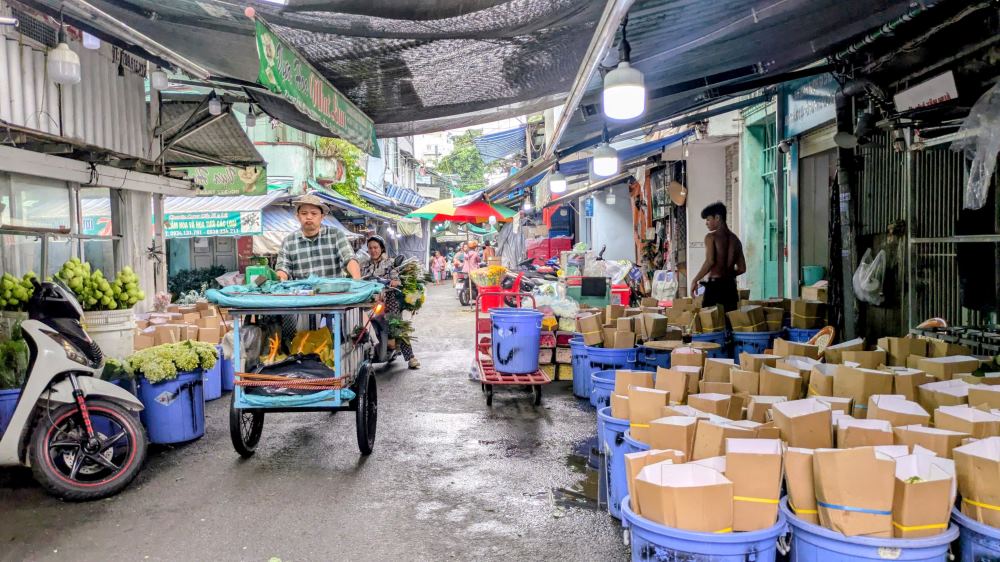 Hien trang duong Tran Binh Trong.  Anh: Anh Tu