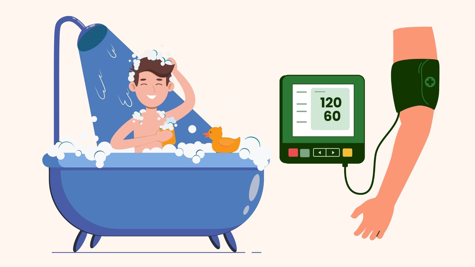 People with high blood pressure should avoid these 3 bathing habits. Graphics: Linh Dan