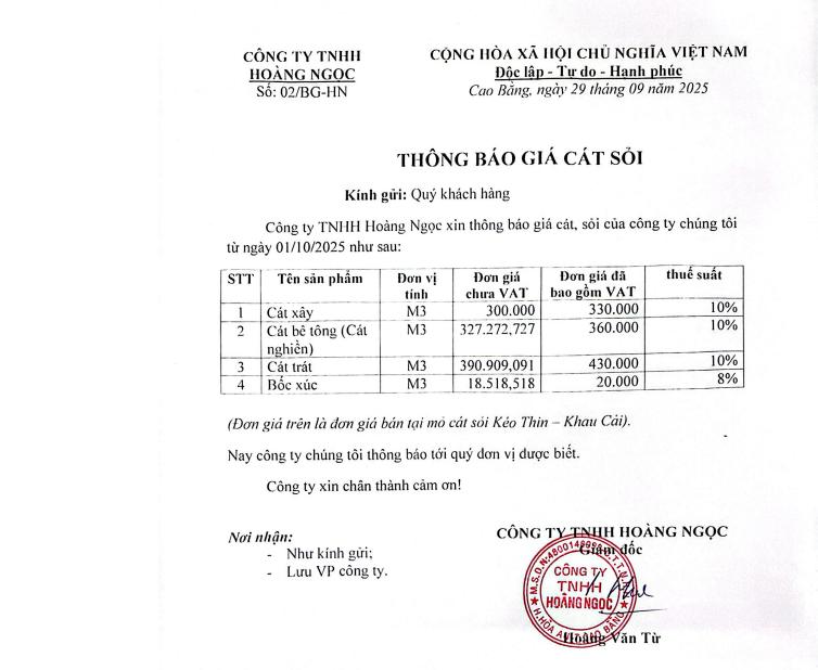 Gia cat tai 1 mo vat lieu. Anh: Tan Van