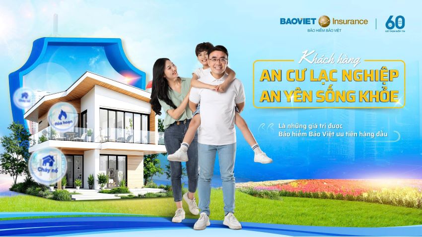 Les clients 'logement prosperite - paix et sante' sont les valeurs prioritaires de Bao hiem Bao Viet. Photo : BHBV