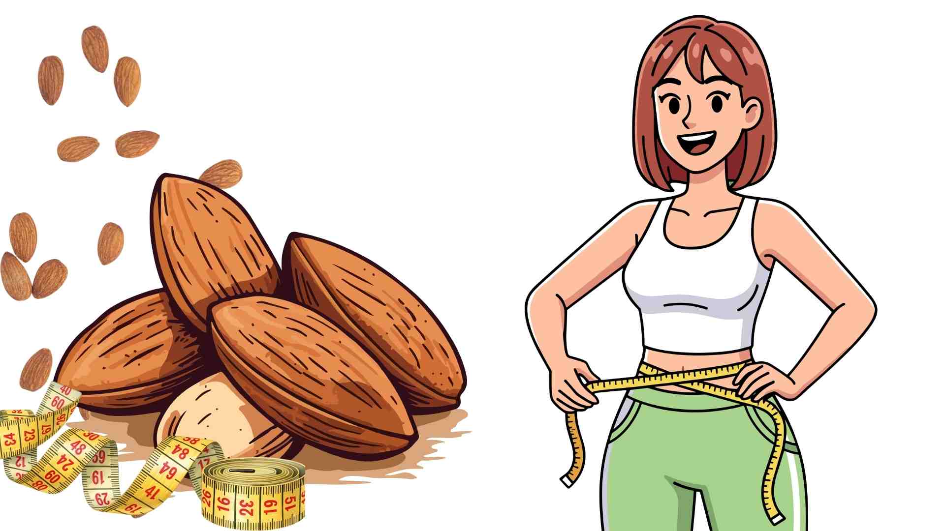 Almonds help reduce visceral fat. Graphics: Ha May