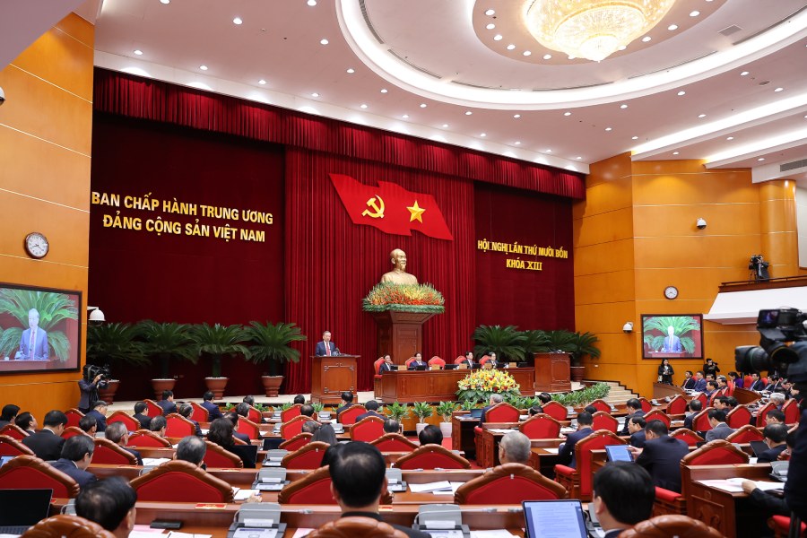 Hoi nghi Trung uong 14 khoa XIII khai mac sang 5.11 tai Ha Noi. Anh: Nhat Bac