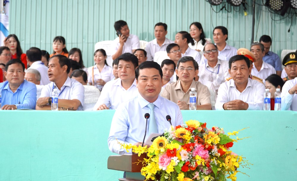 Pho Chu tich UBND tinh An Giang – Le Trung Ho phat bieu tai le khai mac. Anh: Xuan Nhi