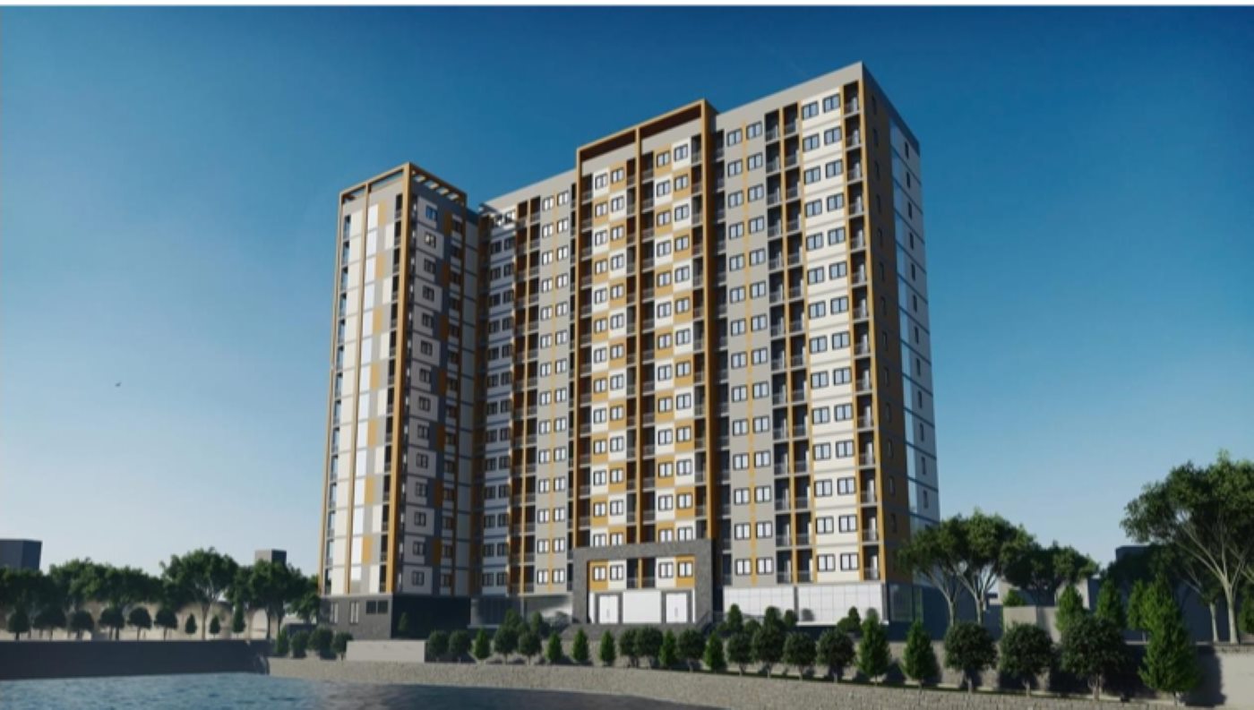 ハラム石炭株式会社の高層寮エリアの展望。写真: ハラム石炭株式会社