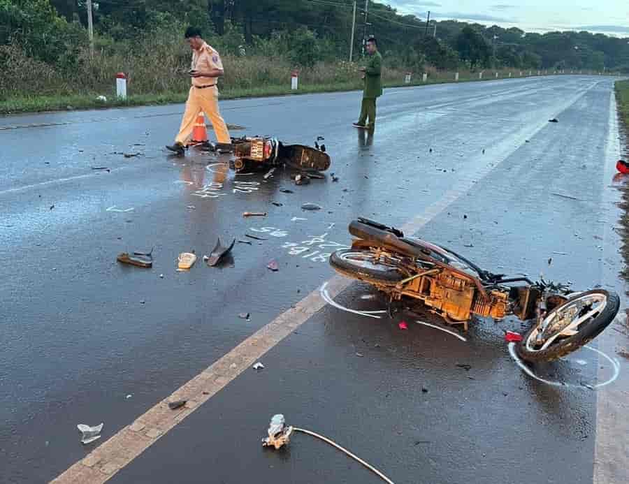 2명이 사망하고 2명이 부상당한 사고 현장. 사진: 공안