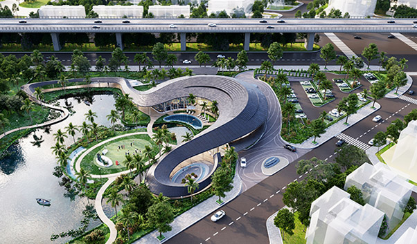 Khu tien ich khoang nong cong cong o Alluvia City