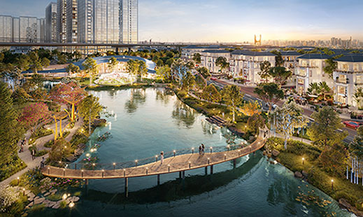 He thong tien ich canh quan cay xanh mat nuoc o Alluvia City