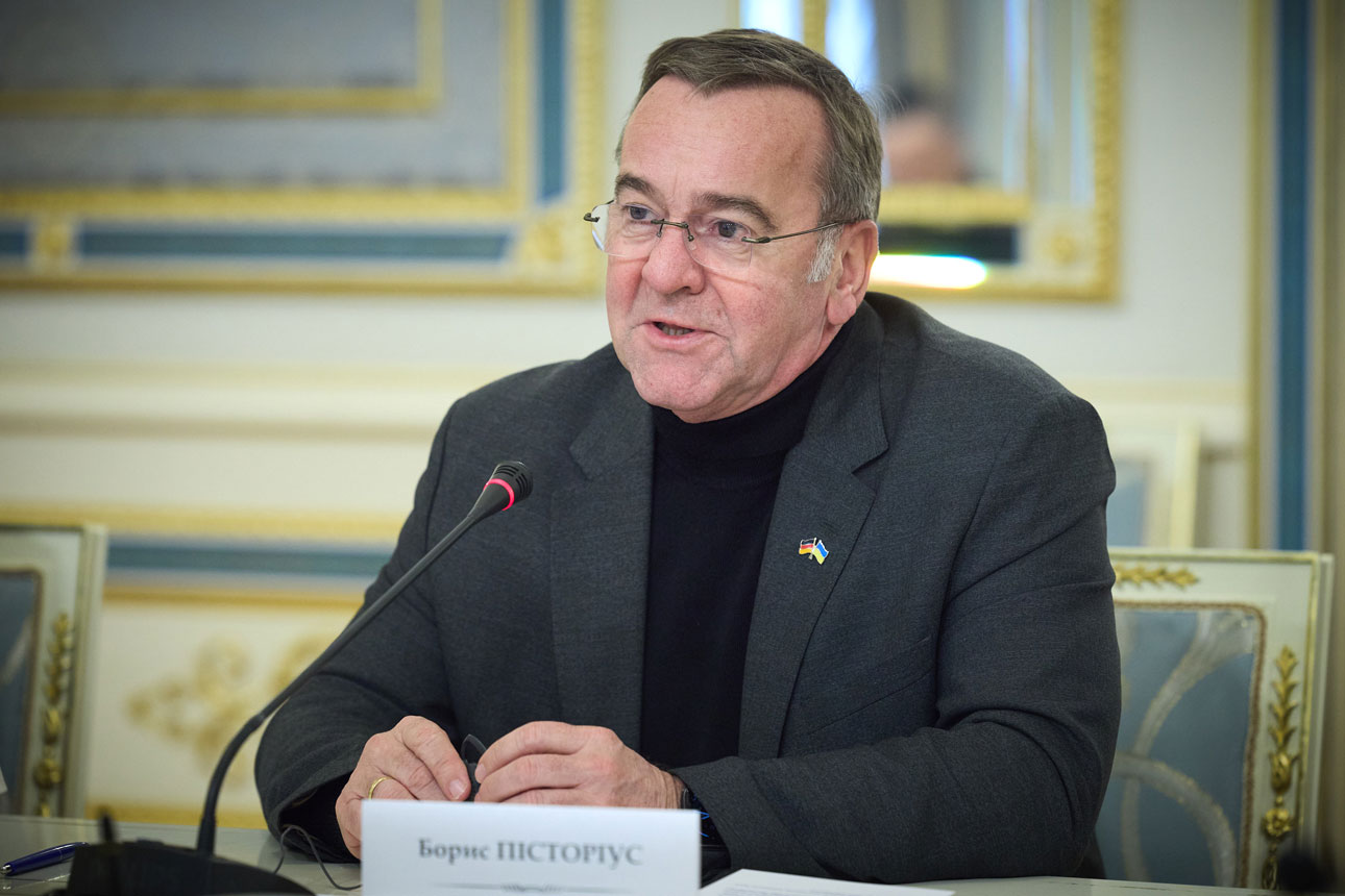 Bo truong Quoc phong Duc Boris Pistorius. Anh: Van phong Tong thong Ukraina