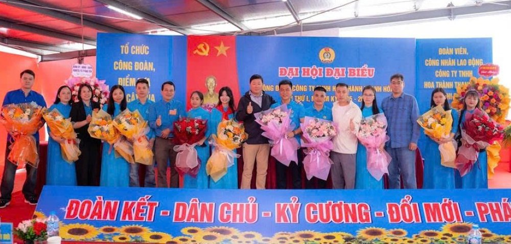 The Executive Board of the Hoa Thanh Hoa Company Limited Trade Union, term I, 2025 - 2030, was launched to take up the task. Photo: Thanh Hoa Trade Union