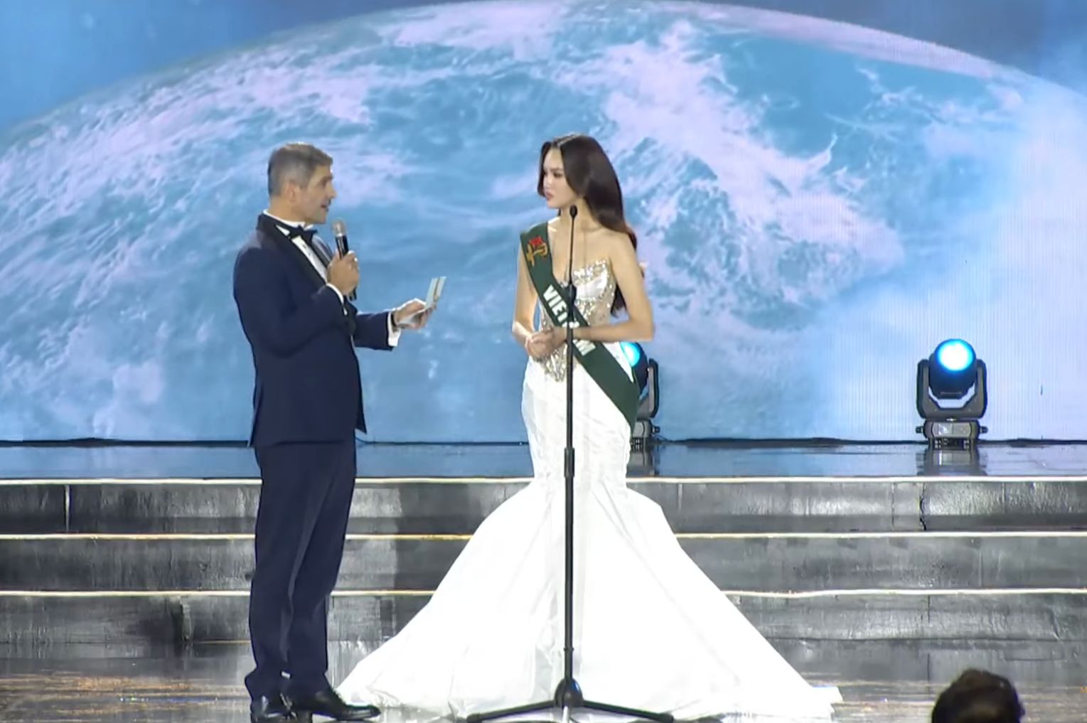 Trinh My Anh trong phan thi ung xu top 4. Anh: Ban to chuc.