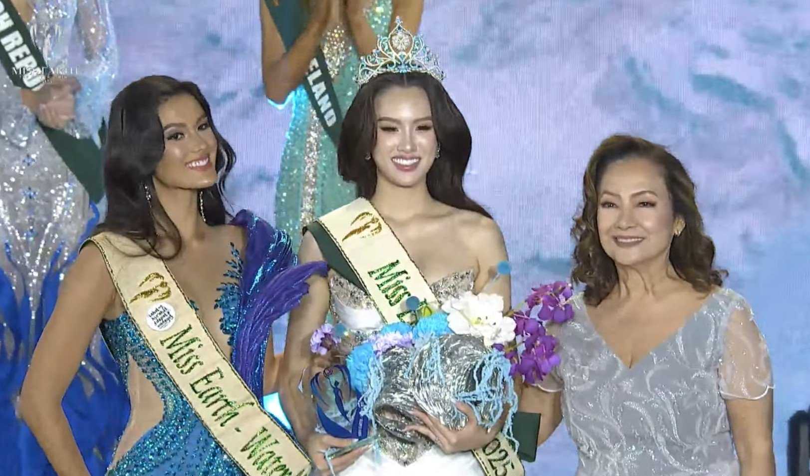 Trinh My Anh dat ngoi A hau 2 o chung ket Miss Earth 2025. Anh: Ban to chuc cuoc thi.