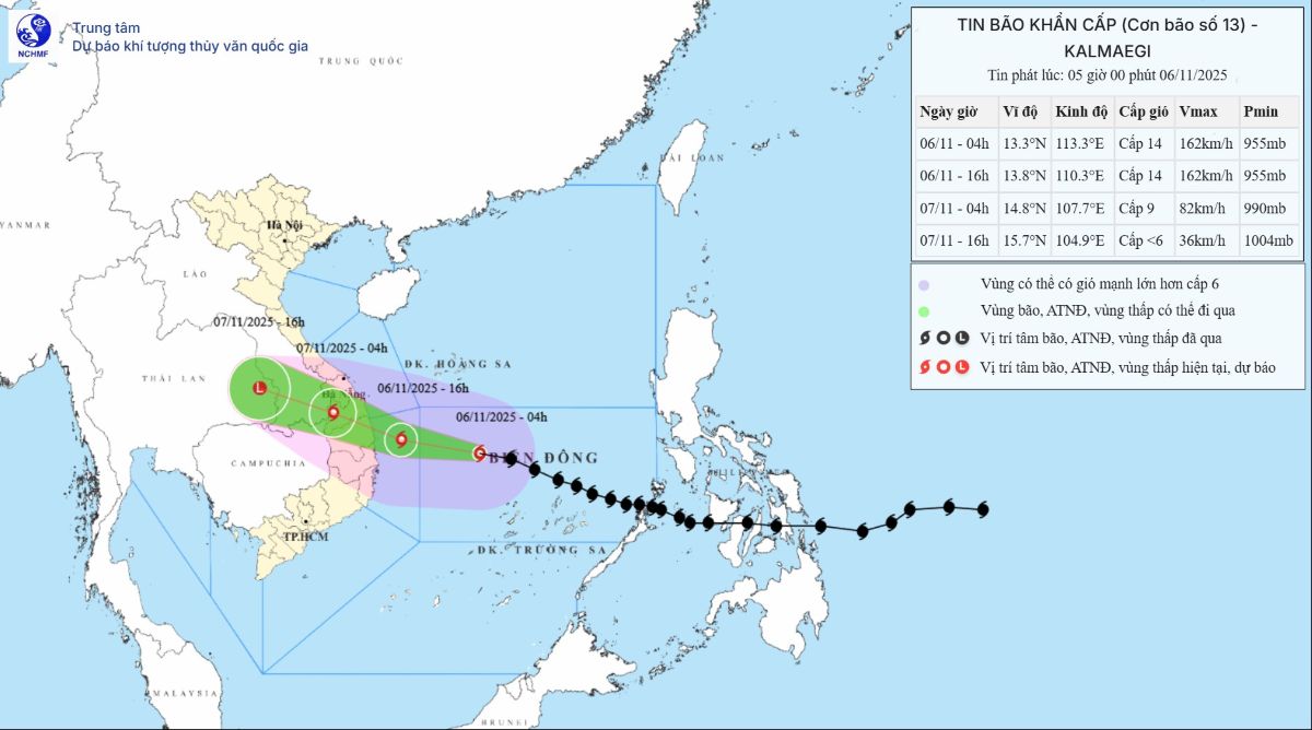 Du bao bao so 13. Anh: NCHMF