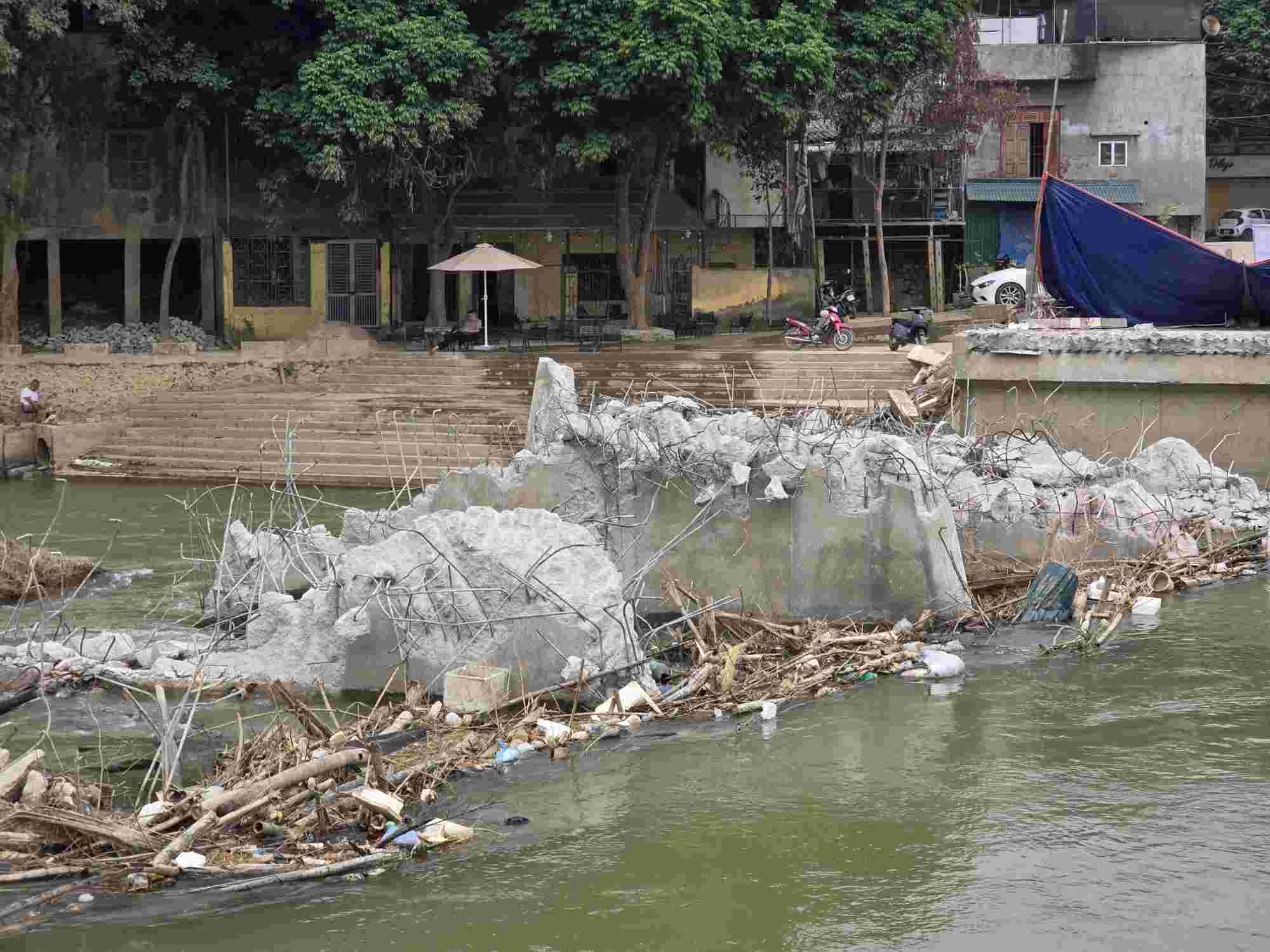 Current status of the project to demolish the Hien River underpass. Photo: PV Group