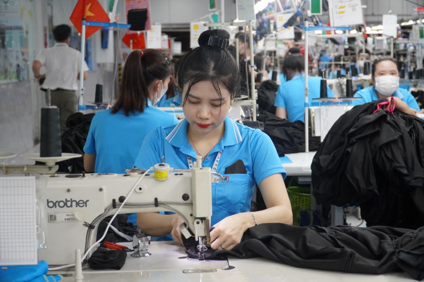Workers at a garment company in Amata Industrial Park, Dong Nai province. Photo: Ha Anh Chien