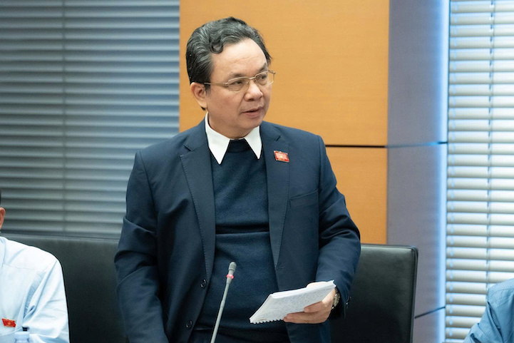 Dai bieu Hoang Van Cuong (doan Ha Noi). Anh: Media Quoc hoi