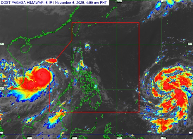Bao nhiet doi Fung-wong - tien than bao so 14 nhanh chong manh len ngay sau bao so 13 Kalmaegi. Anh: PAGASA